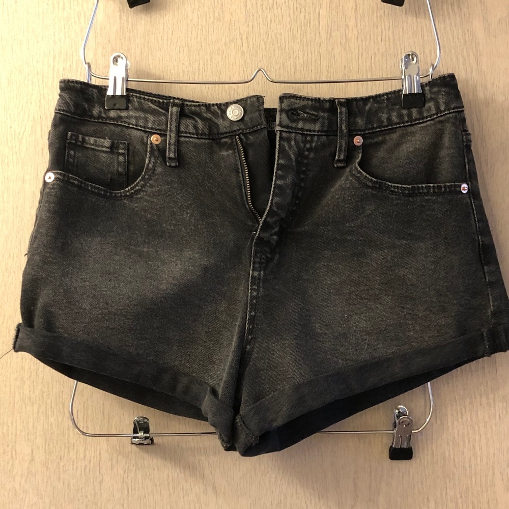 Black Jean Shorts
